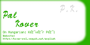 pal kover business card